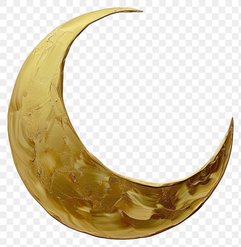 PNG Golden Crescent Moon moon crescent painting.