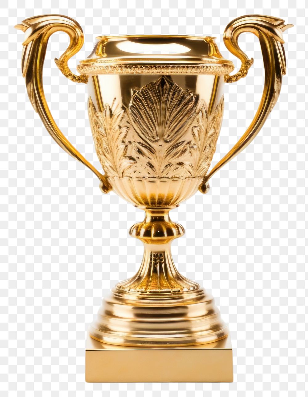 PNG Golden trophy white background achievement refreshment.