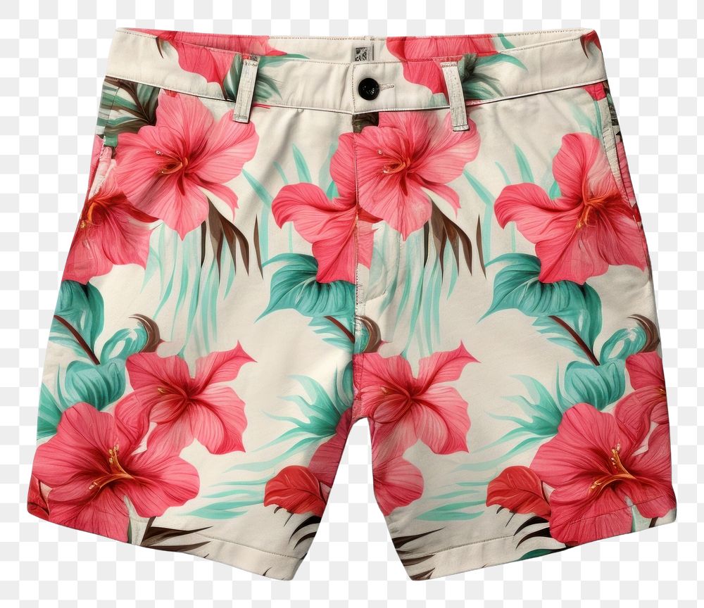 PNG  Hawaiian short shorts creativity beachwear. AI generated Image by rawpixel.