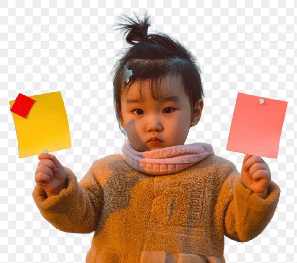 PNG Sticky notes standing holding child.