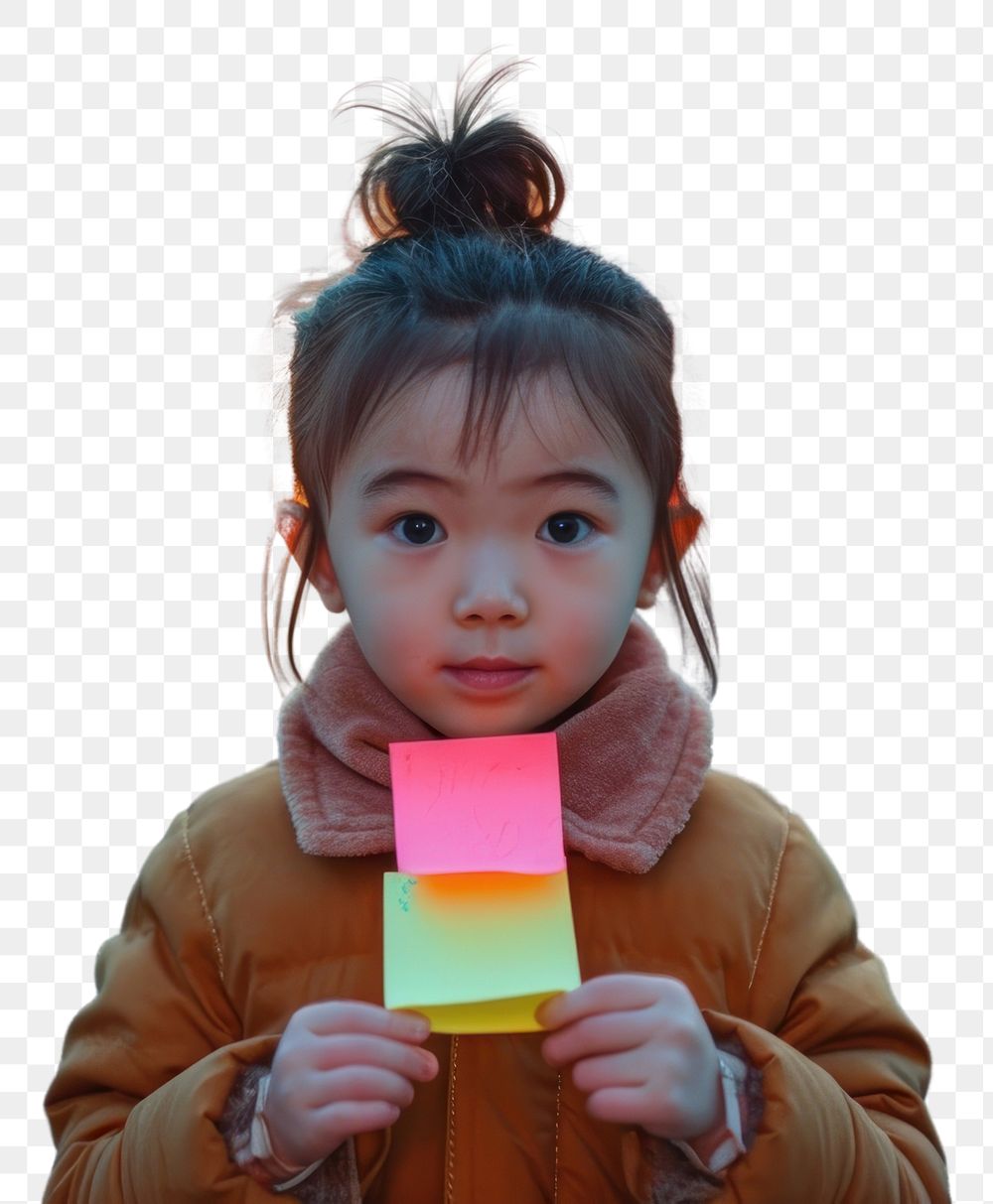 PNG Sticky notes holding light child.