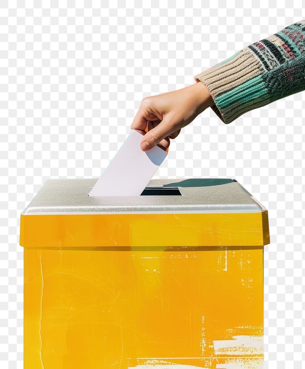 PNG A person rise hand to vote advertisement creativity letterbox.