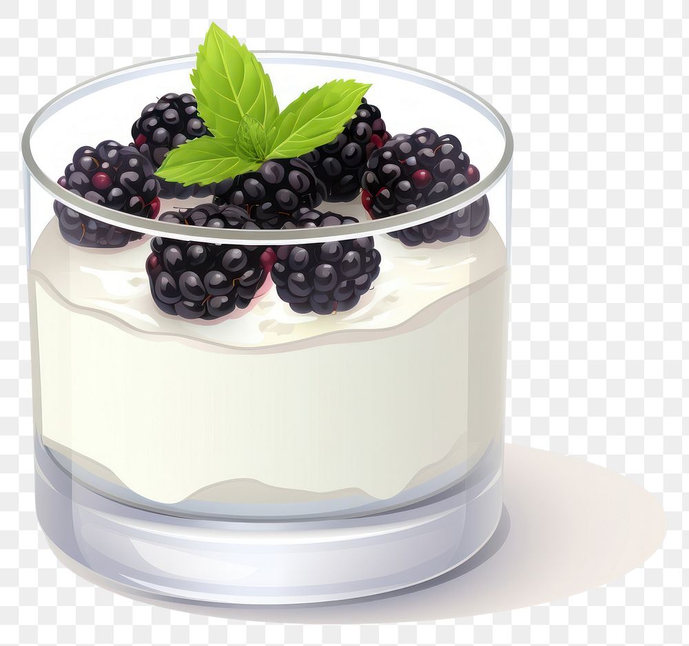 PNG Dessert fruit berry cream.