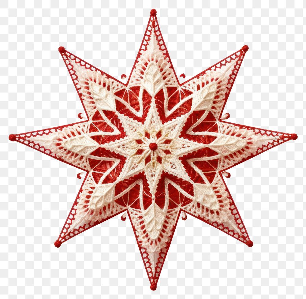 PNG  Chirstmas Star pattern art celebration.