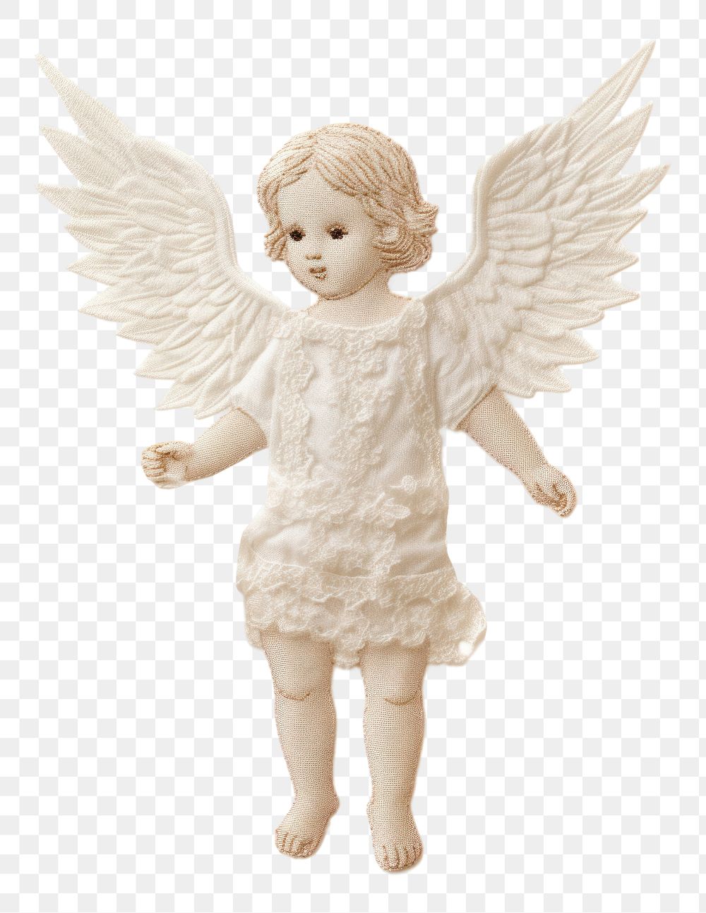 PNG  A little Angel angel white doll.