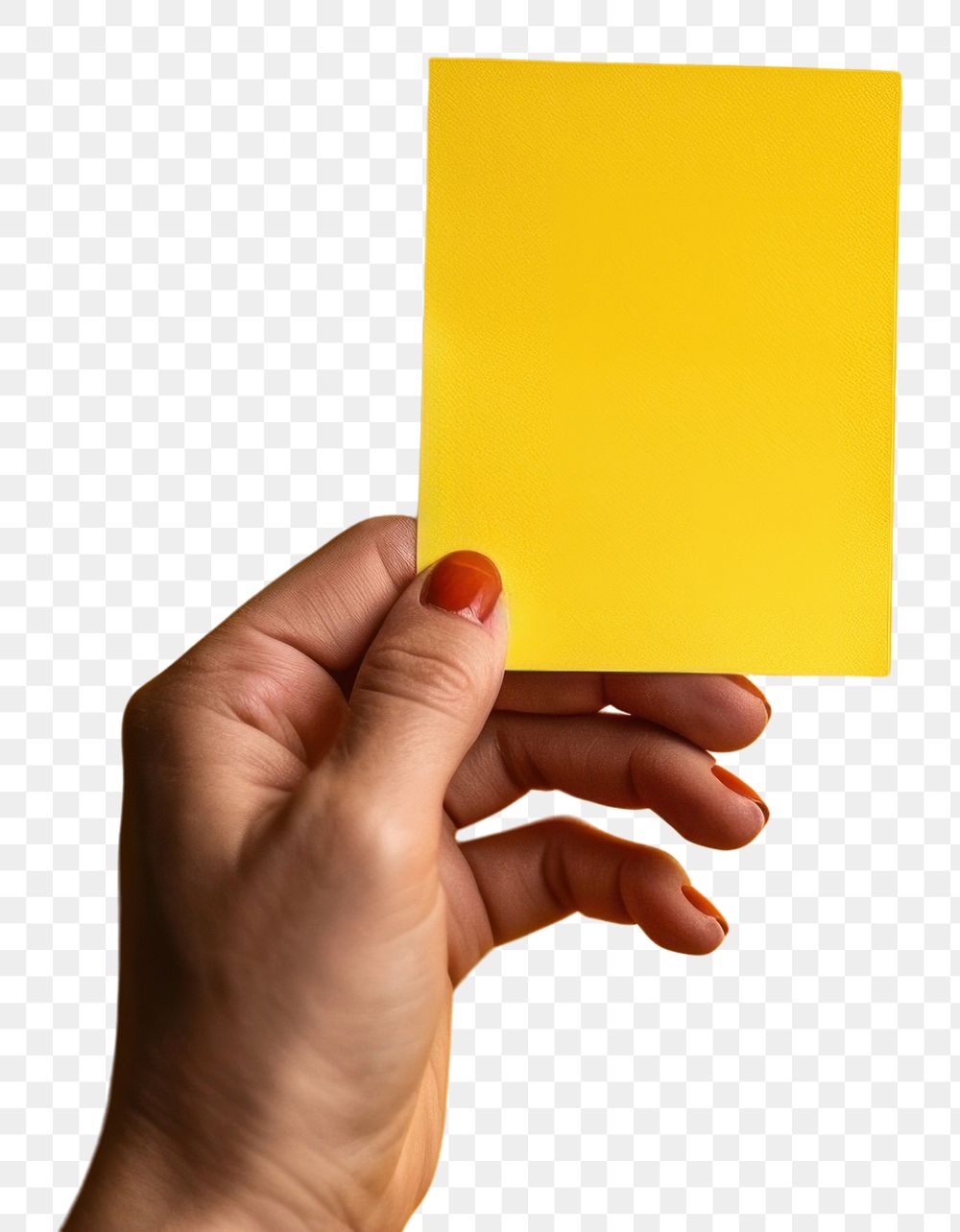 PNG Hand holding blank yellow sticky note paper finger person. AI generated Image by rawpixel.