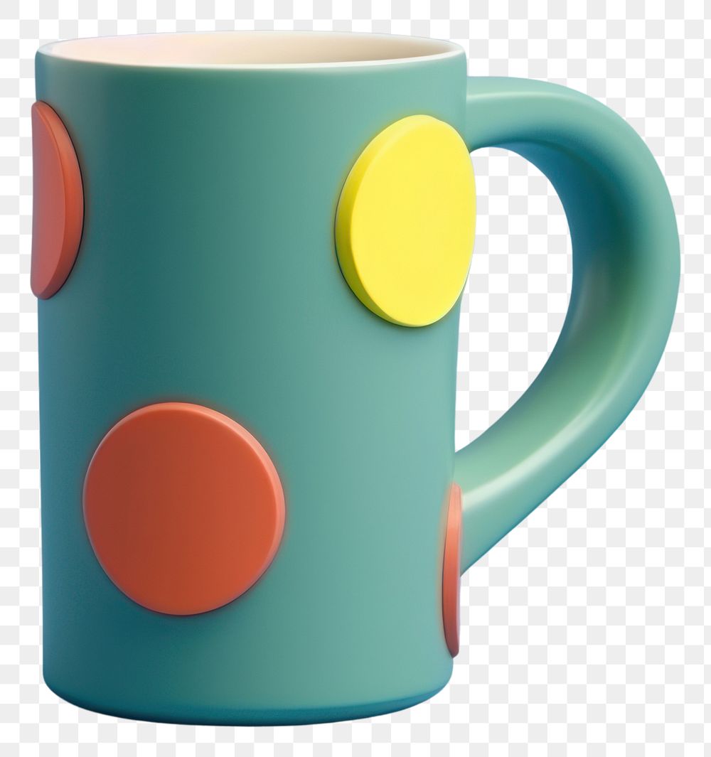 PNG  A coffee cup pattern mug art.