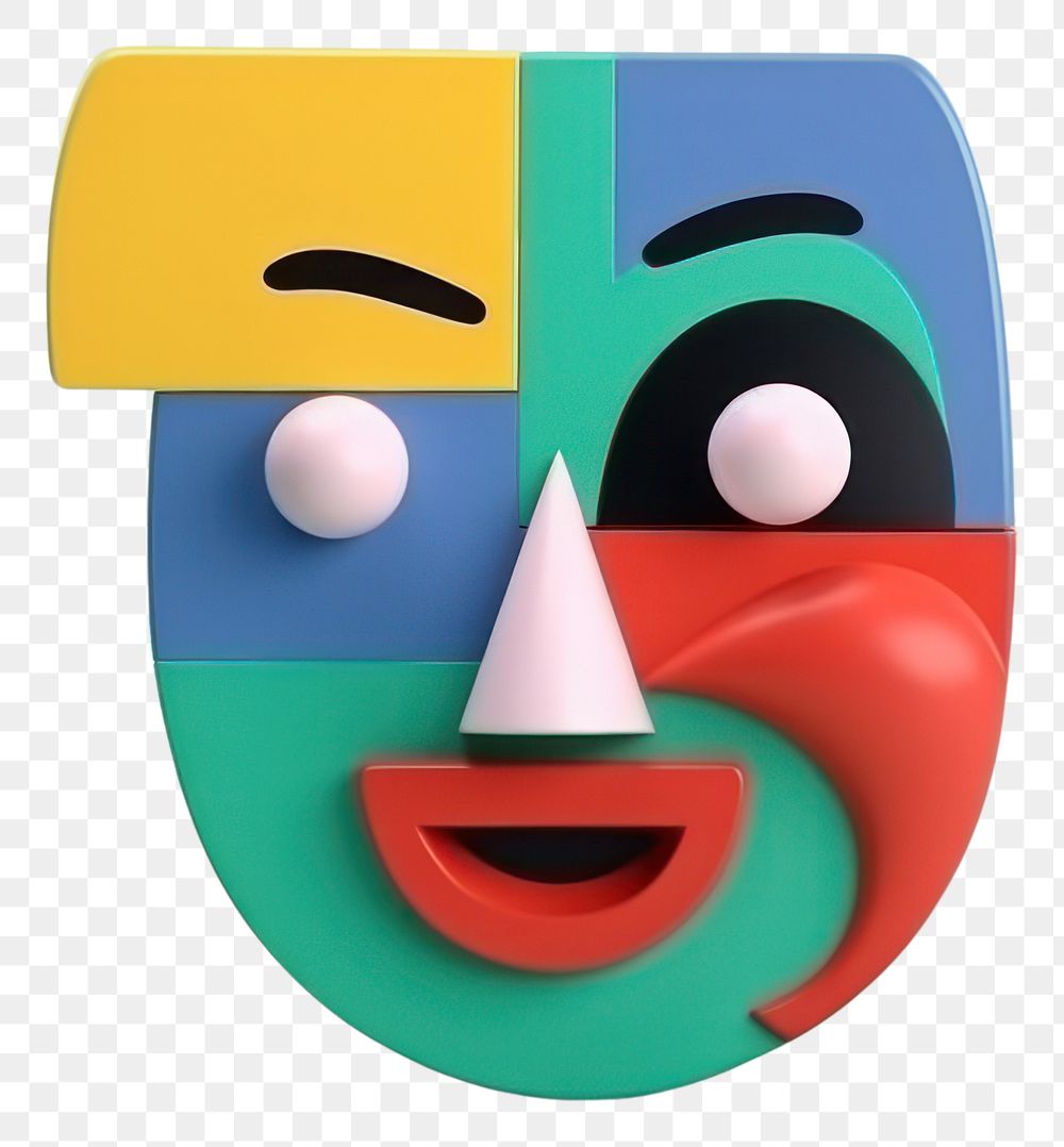 PNG  A mask cartoon anthropomorphic representation.