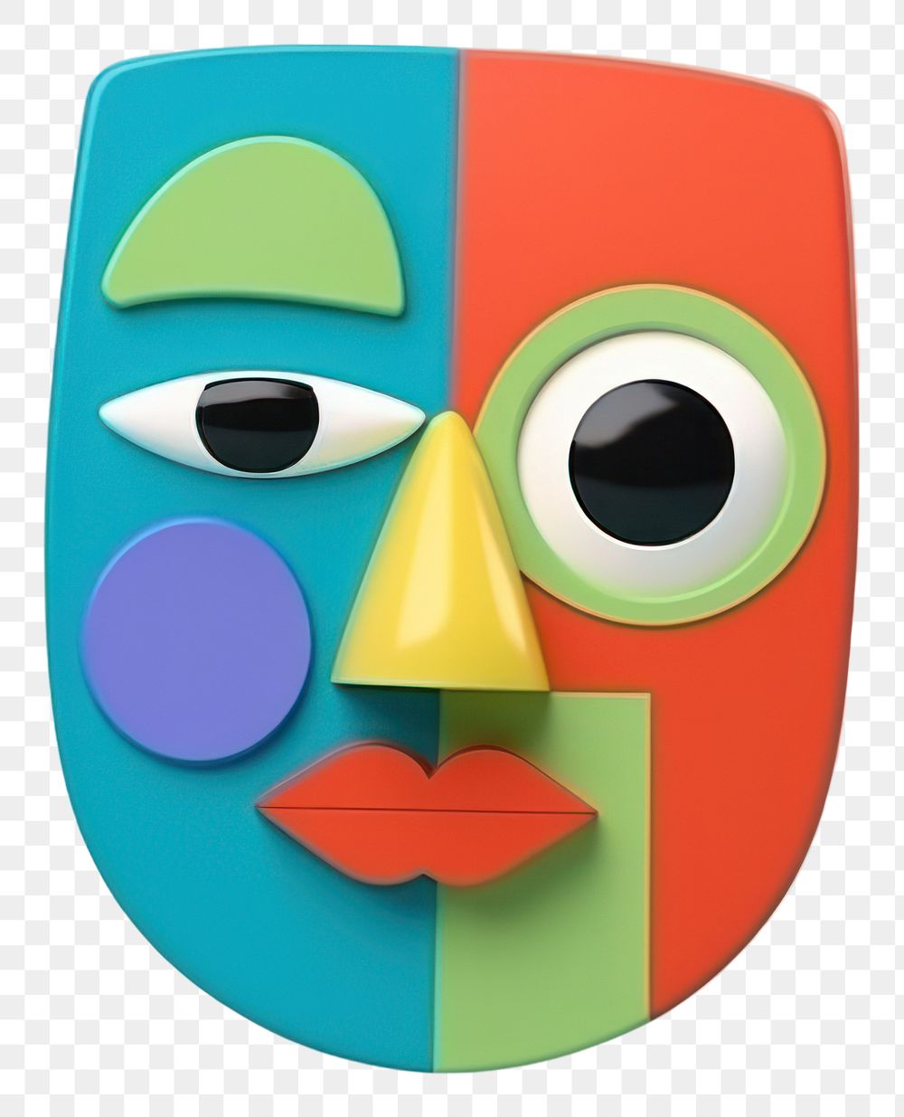 PNG  A mask portrait cartoon face.