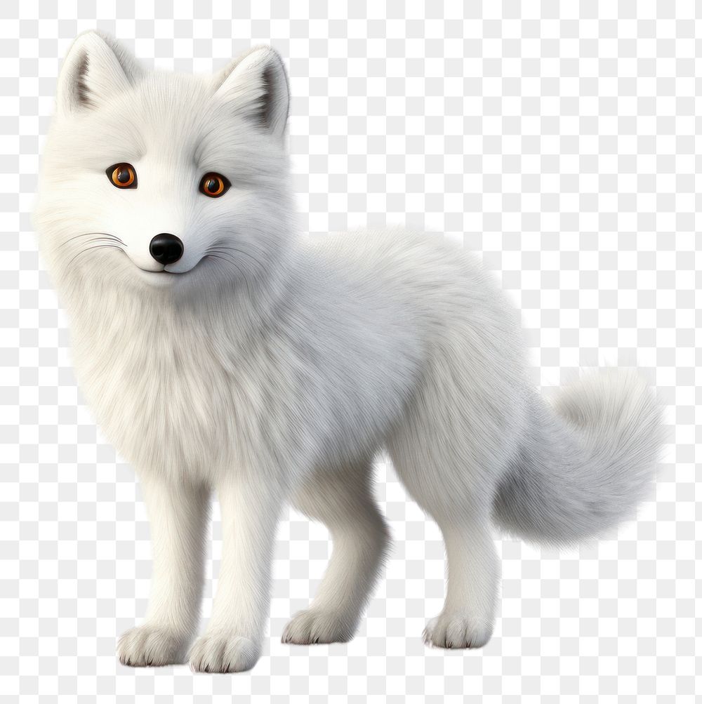 PNG  Arctic fox mammal animal white.