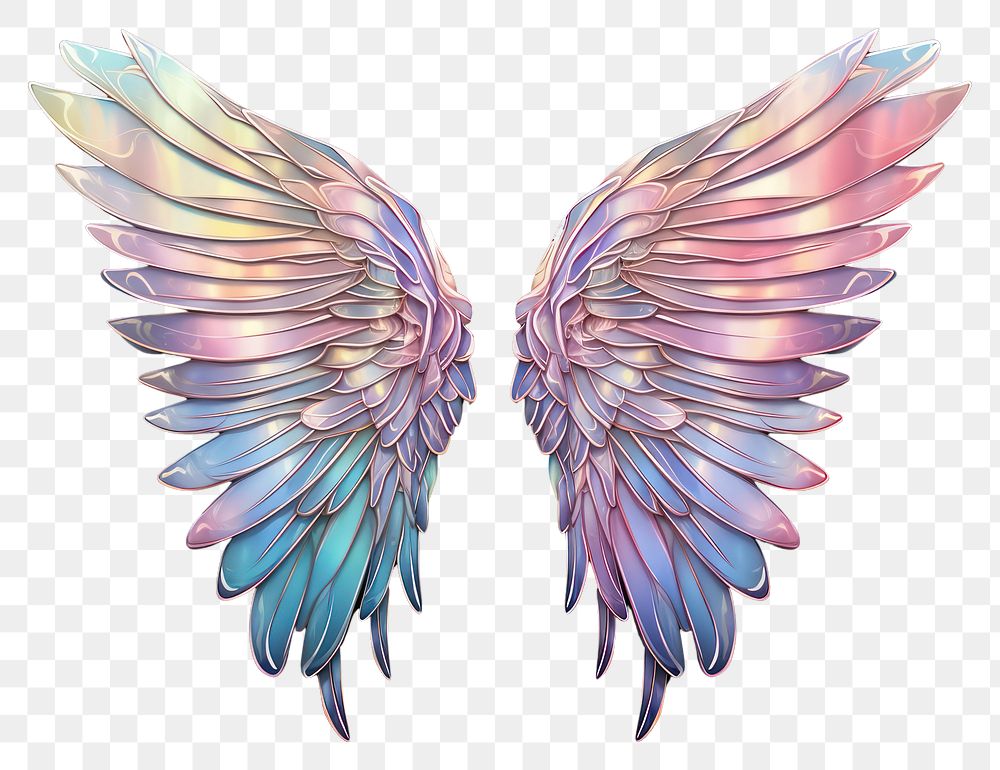 PNG  Angle wings iridescent angel lightweight creativity.