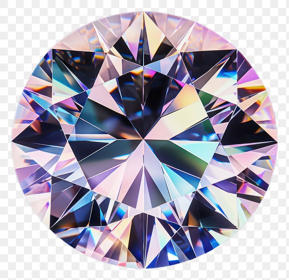 PNG  Diamond iridescent gemstone jewelry crystal.