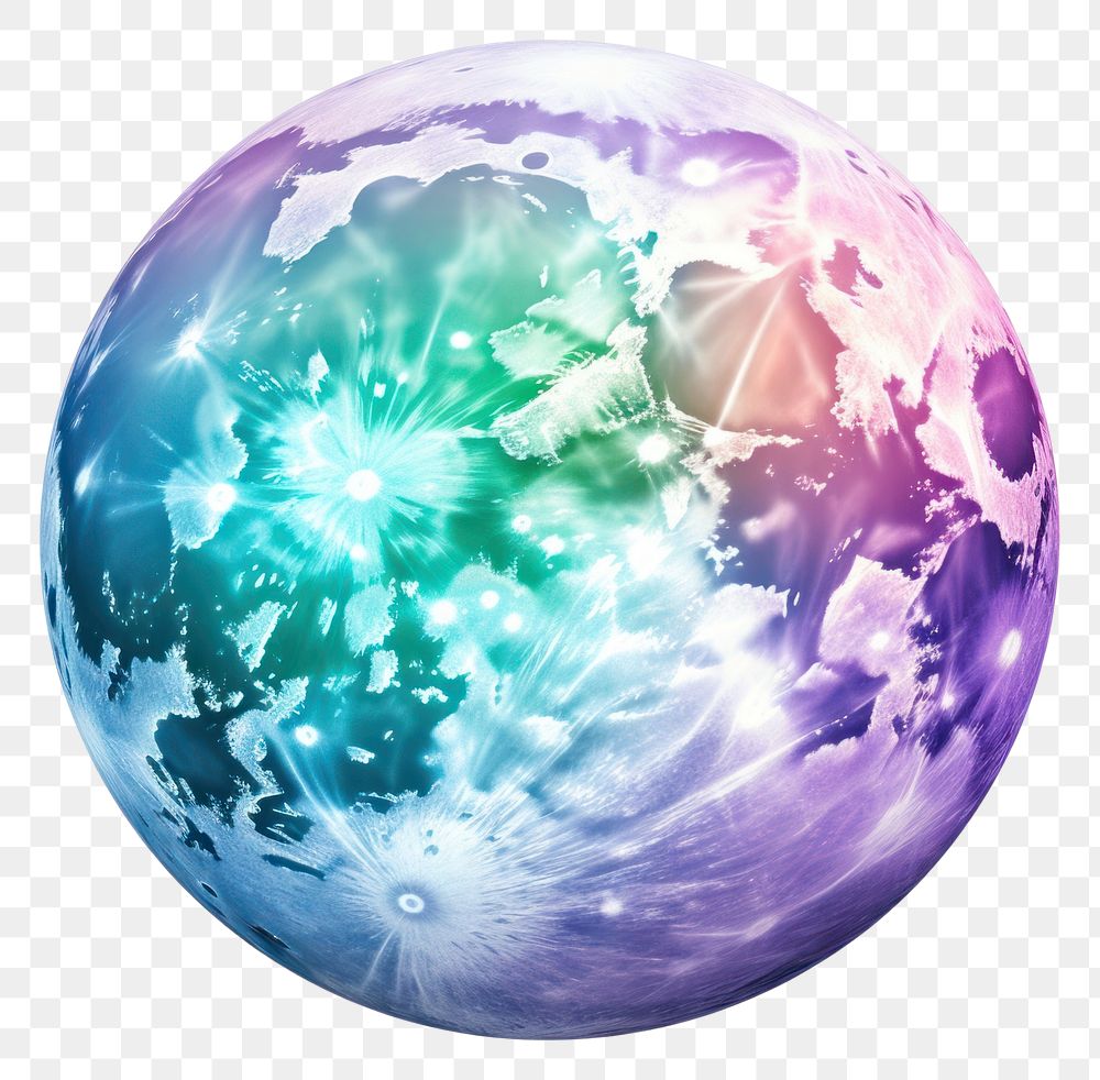 PNG  Moon iridescent sphere planet space.