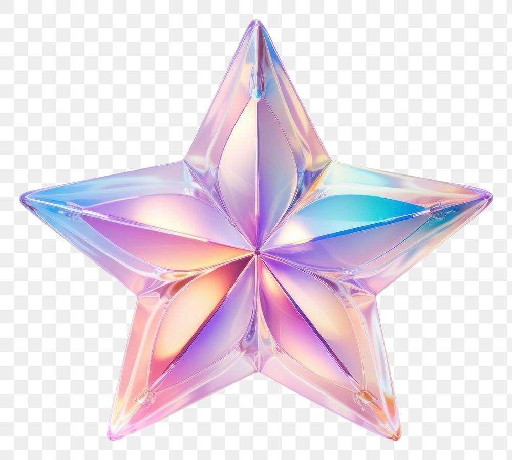 PNG Star iridescent white background simplicity fragility.