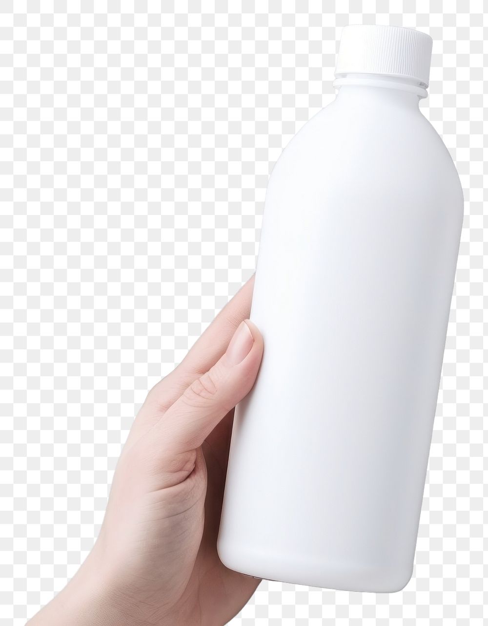 PNG Bottle mockup holding drink white.