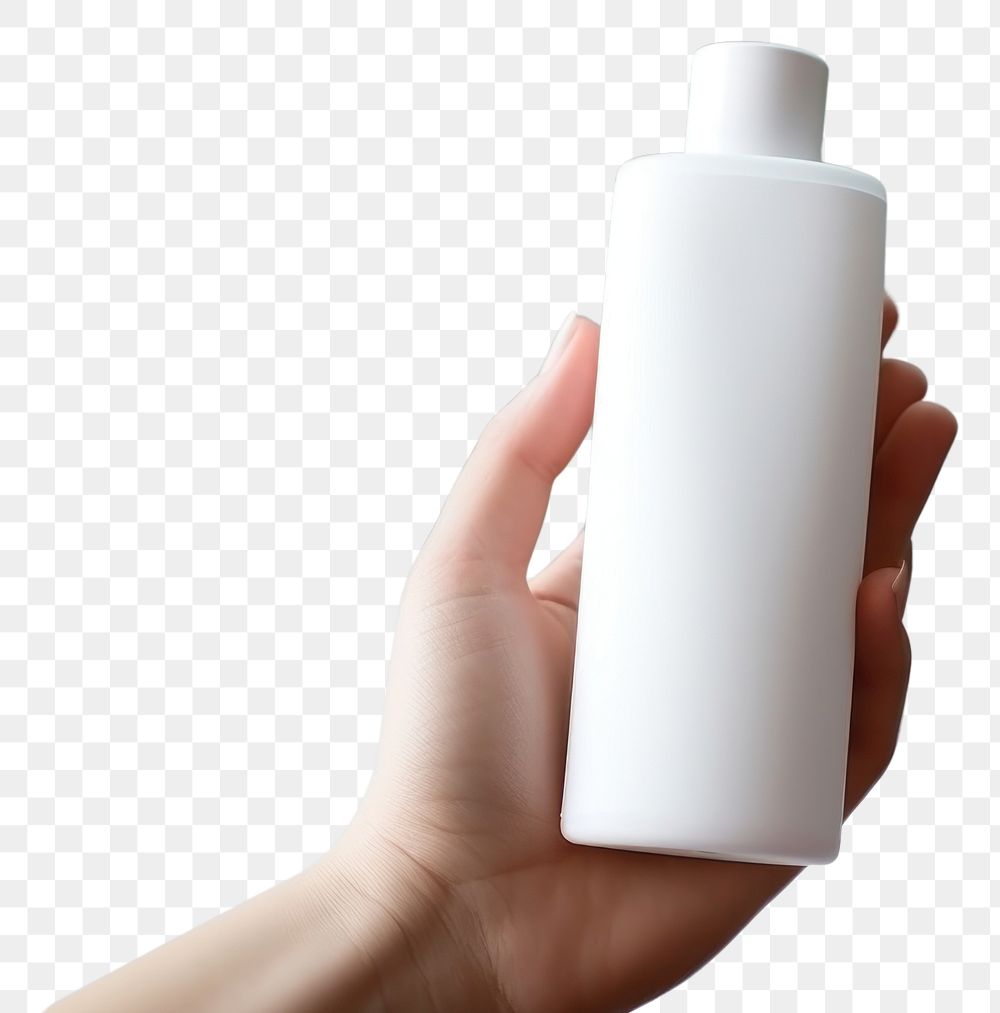 PNG Cosmetic mockup cosmetics holding bottle.