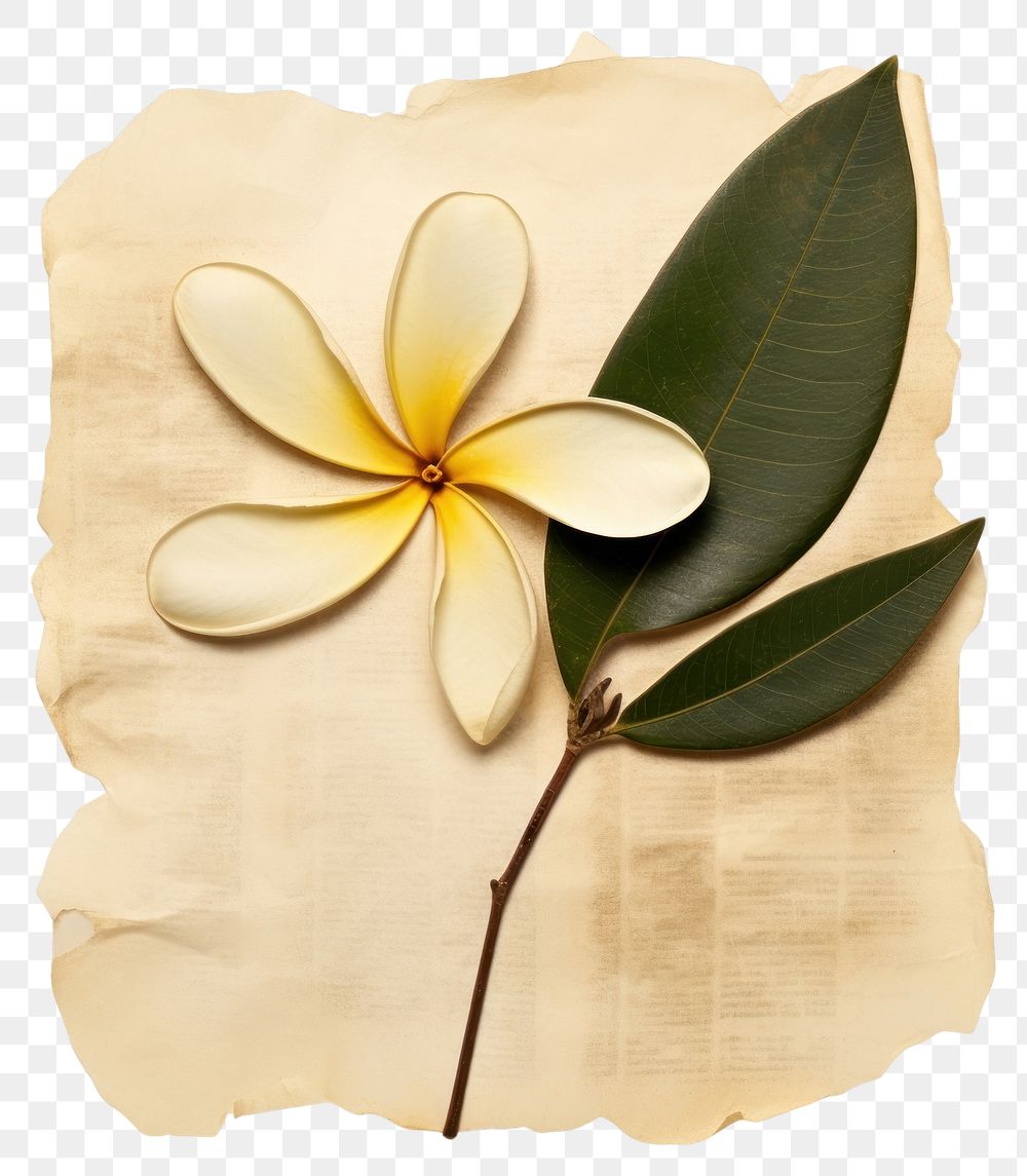 PNG  Real Pressed a plumeria flower plant petal.