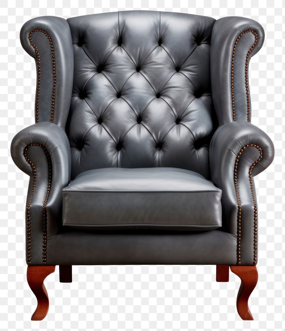 PNG  Gray Armchair armchair furniture architecture. AI generated Image by rawpixel.