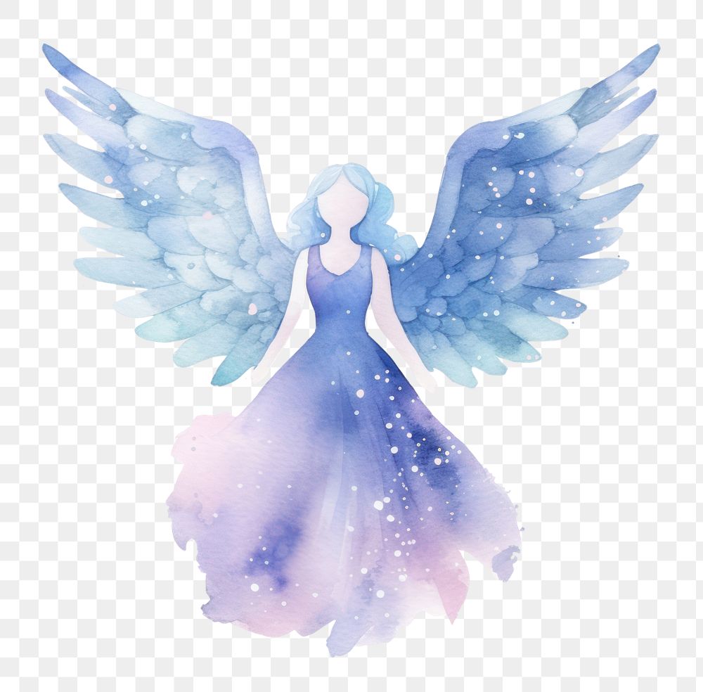 PNG  Angel in Watercolor style creativity archangel standing.