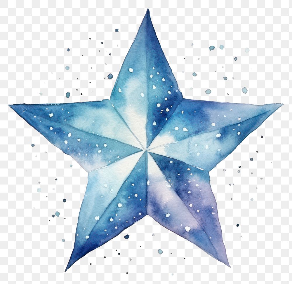 PNG  Star in Watercolor style galaxy symbol white background.