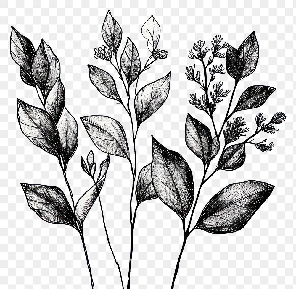 PNG Drawing sketch plant illustrated.