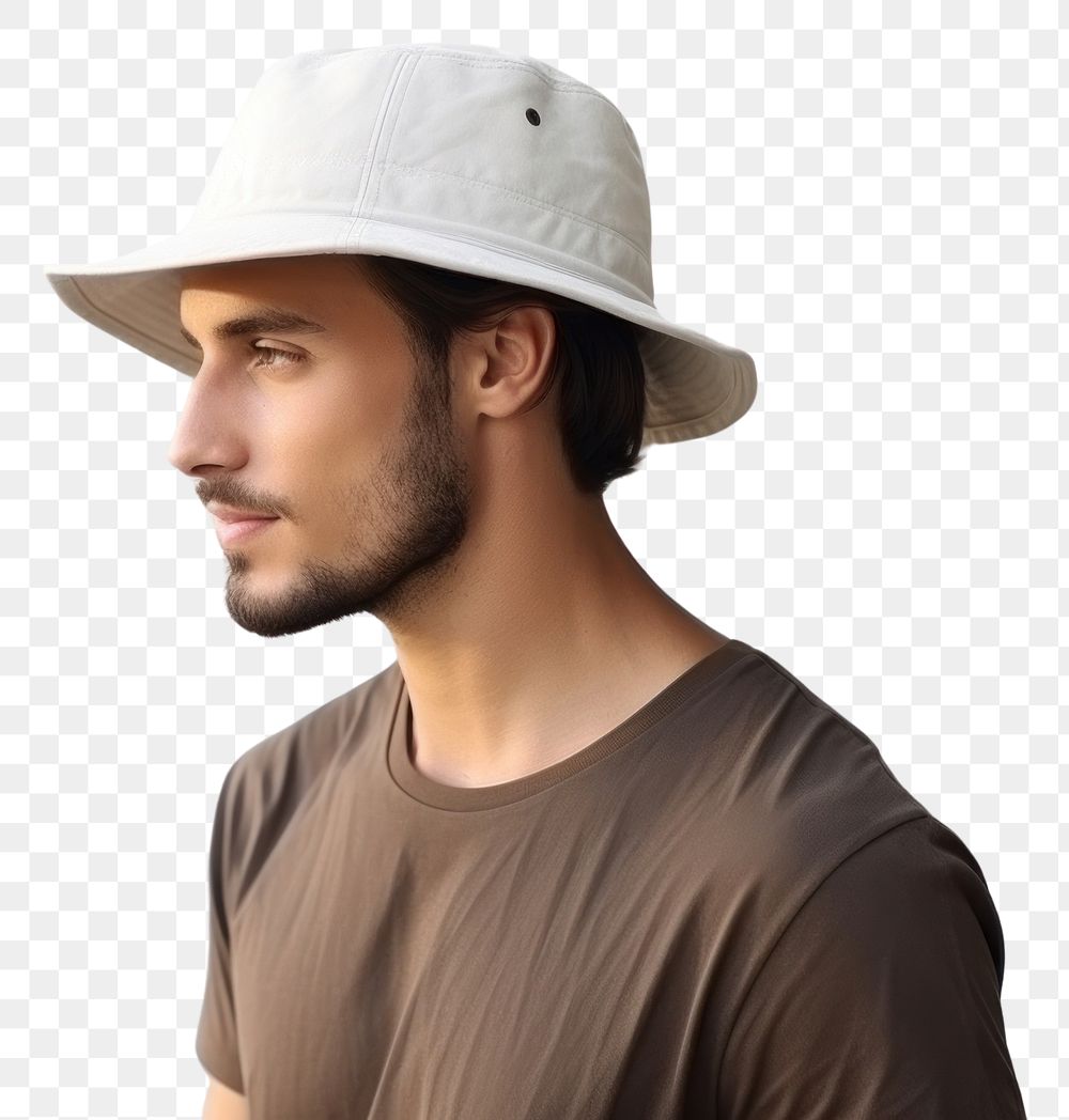 PNG Blank hat mockup fashion adult men.