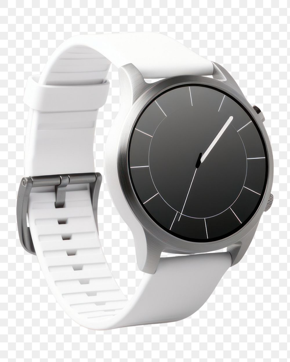 PNG White blank smartwatch mockup mockup wristwatch technology platinum.