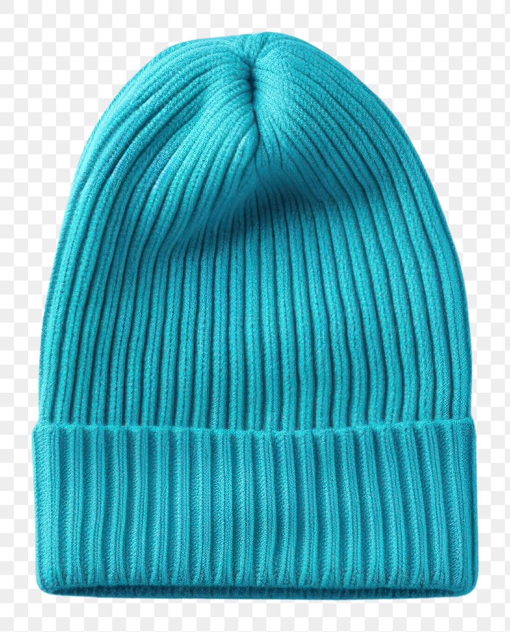 PNG Beanie mockup turquoise headwear headgear.