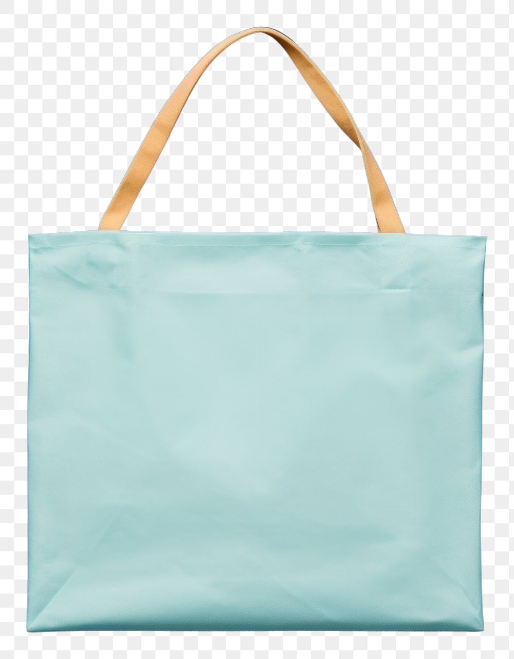PNG Blank tote bag mockup handbag accessories turquoise.