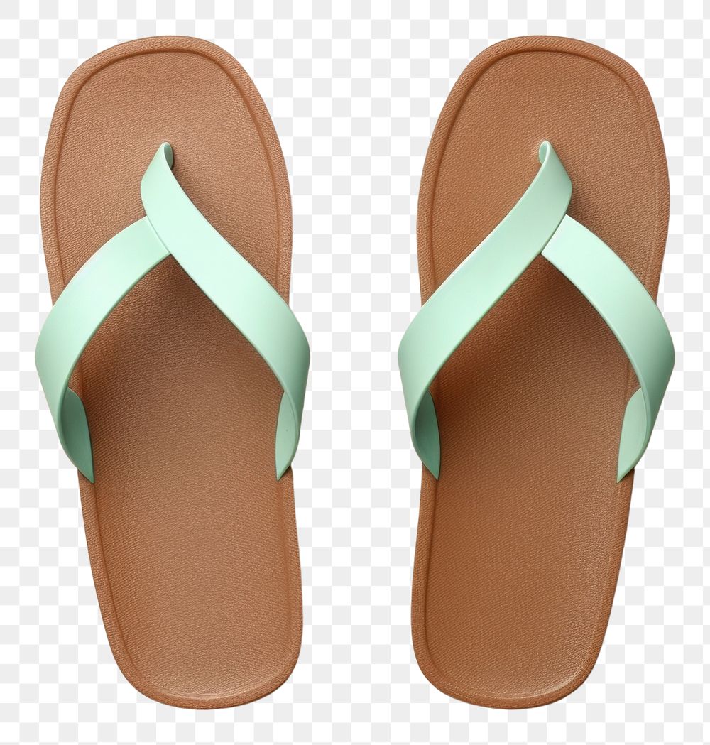 PNG Blank sandals mockup flip-flops footwear shoe.