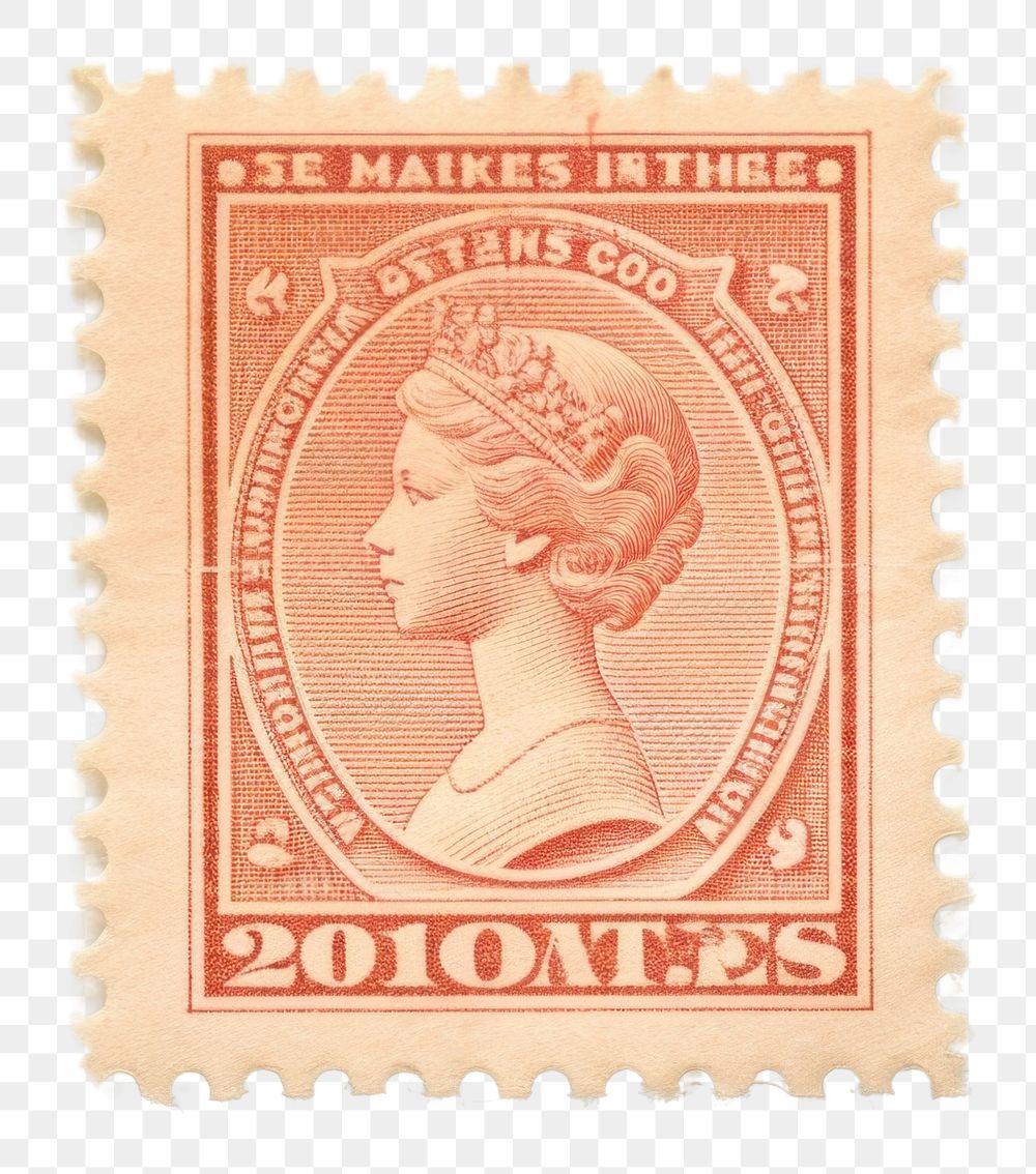 PNG Vintage postage stamp mockup currency number person.