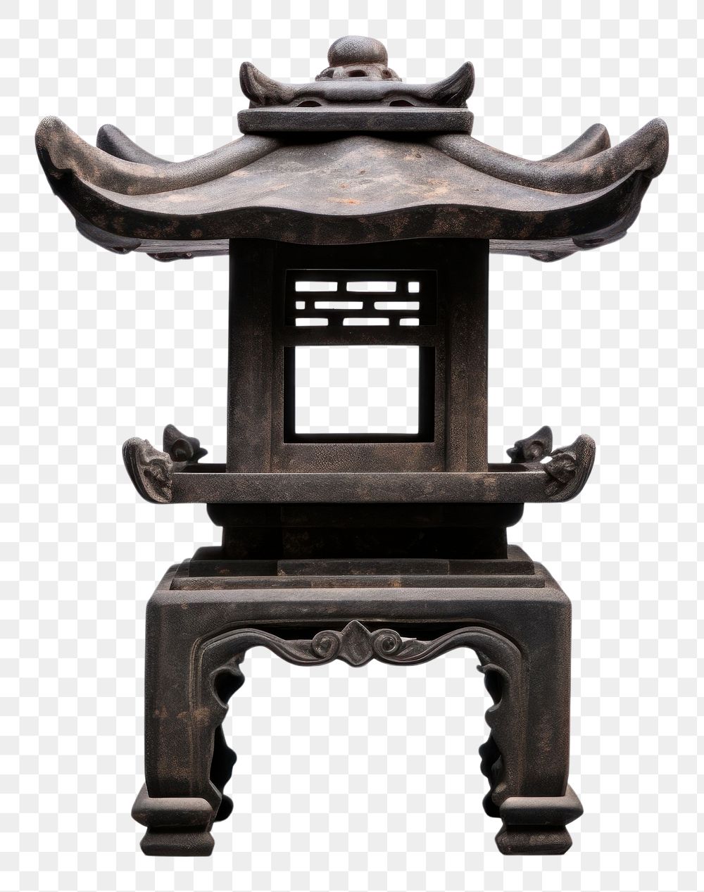 PNG  Japanese stone lamp white background spirituality architecture. AI generated Image by rawpixel.