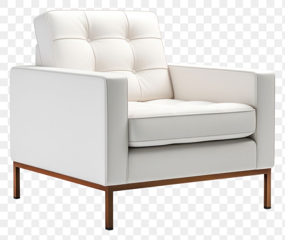 PNG  Arm chair furniture armchair white.