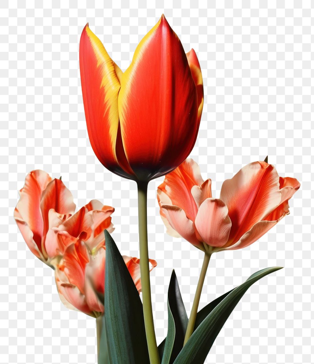 PNG Collage Retro dreamy tulip outdoors flower plant.
