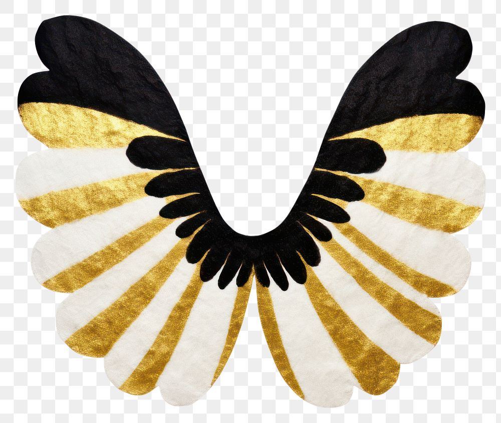PNG  Wings shape ripped paper pattern white background accessories.