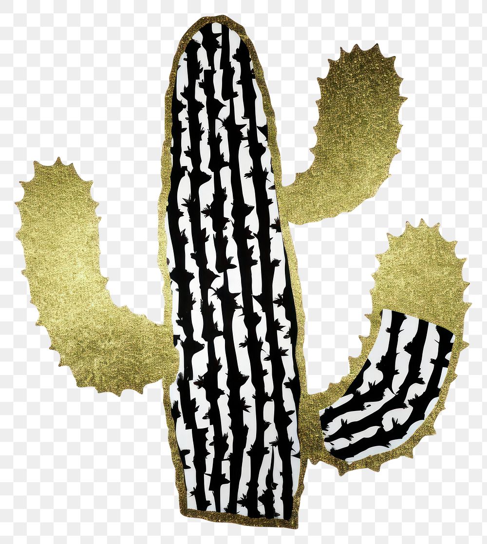PNG  Cactus ripped paper plant white background furniture.