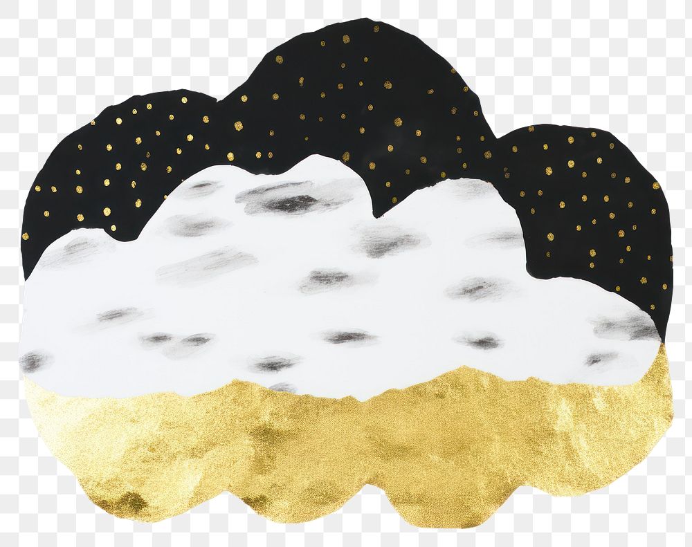 PNG  Cloud ripped paper white background outdoors dessert.
