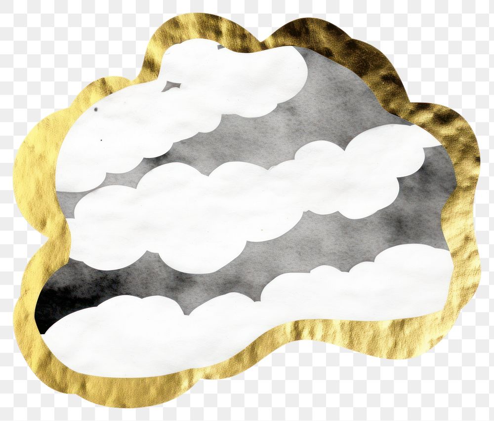 PNG  Cloud ripped paper shape white background moustache.