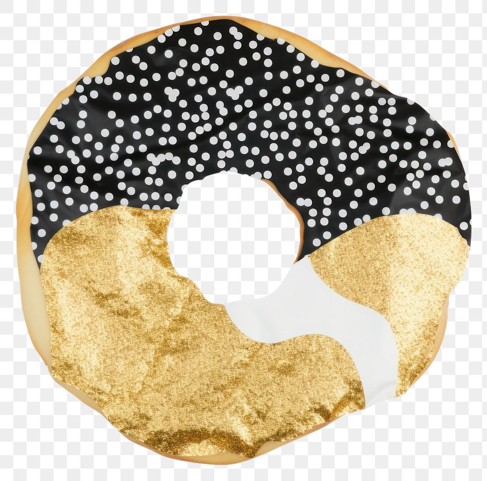PNG  Donut shape ripped paper bagel white background confectionery.