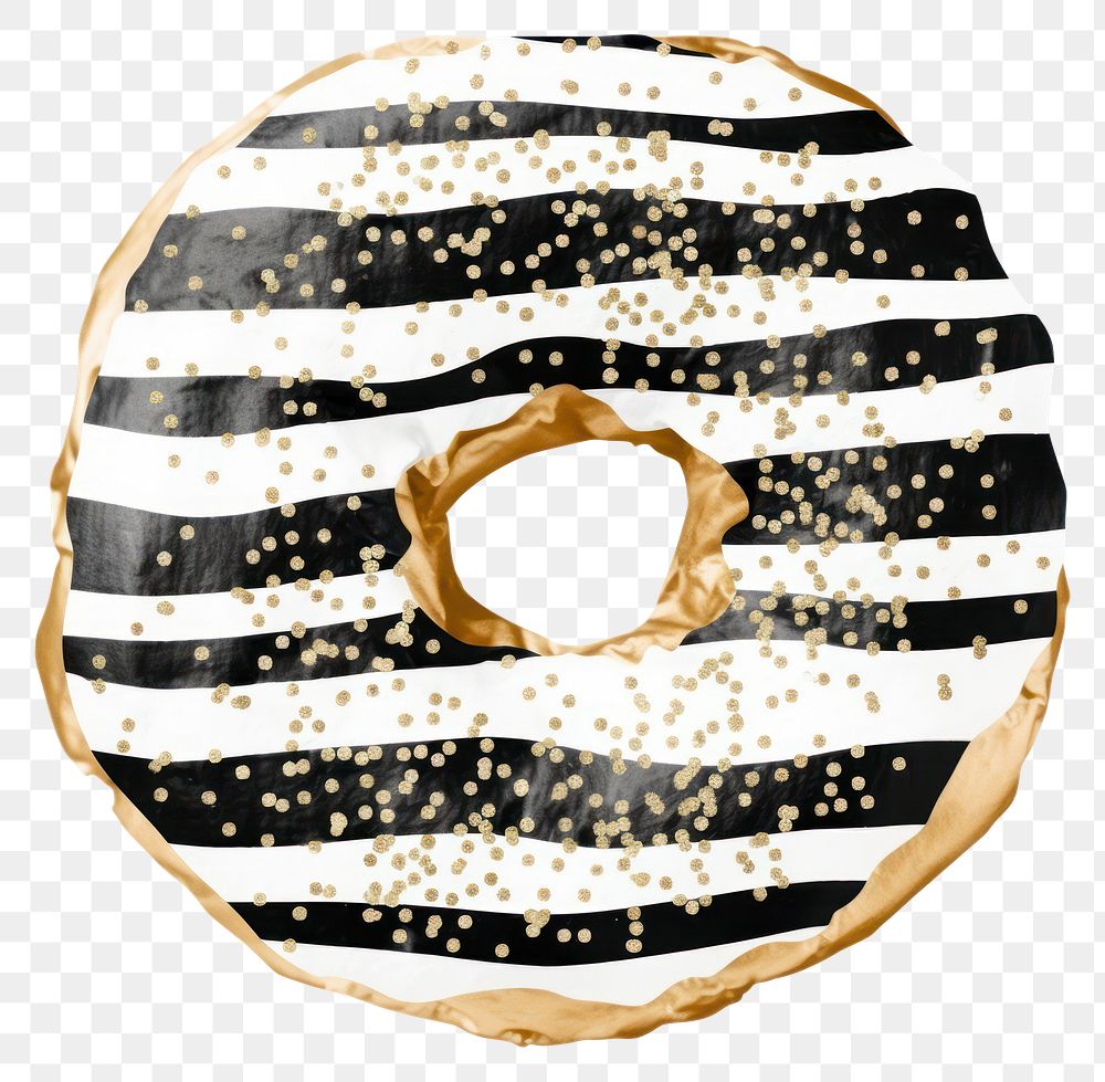 PNG  Donut shape ripped paper white background doughnut striped.