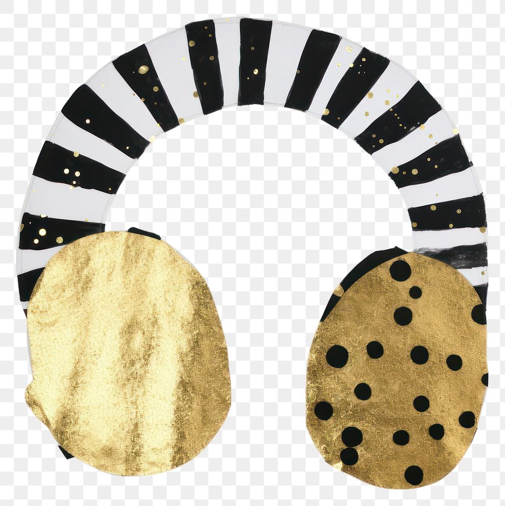 PNG  Dot in headphone ripped paper shape white background pattern.