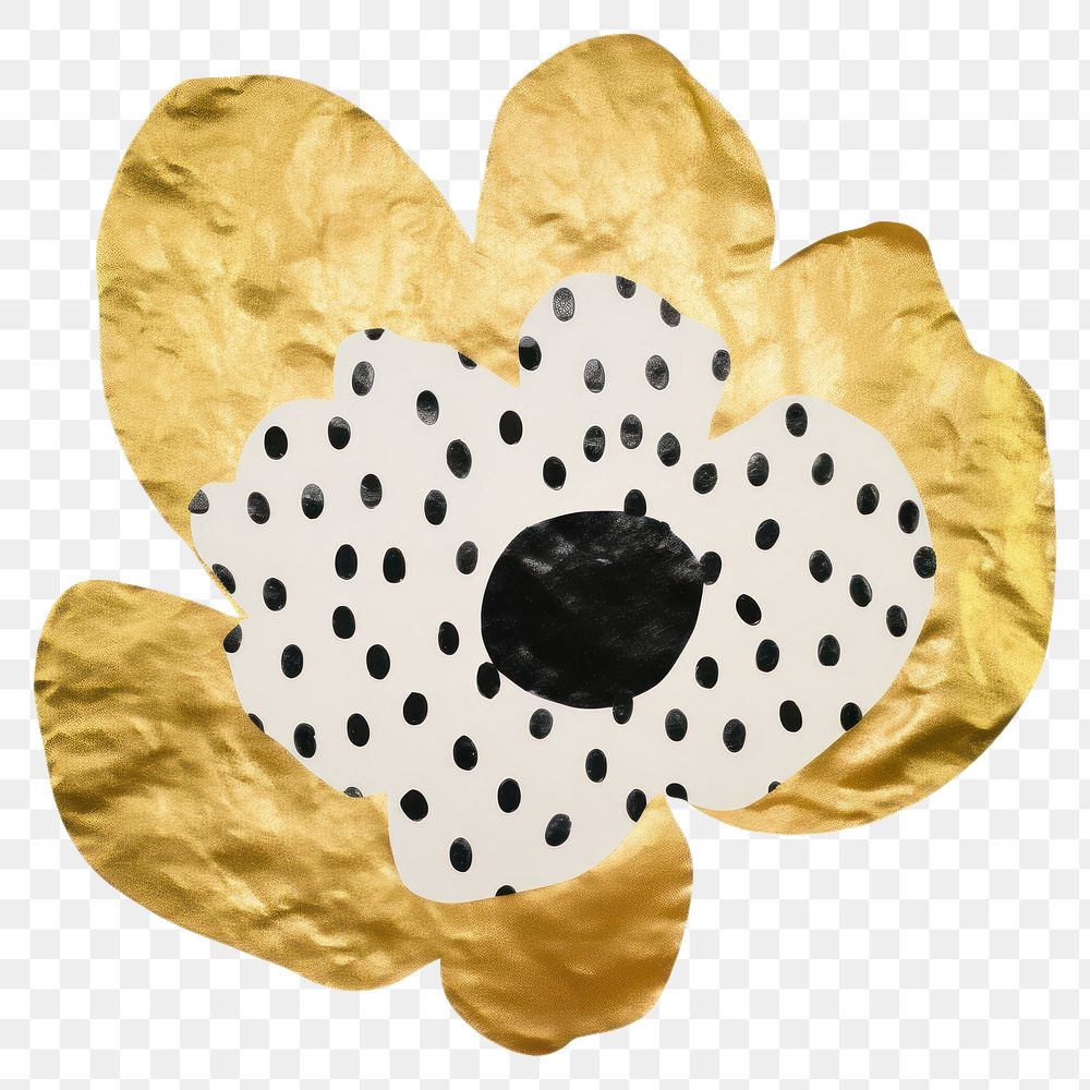 PNG  Dot in tulip shape ripped paper pattern flower white background.