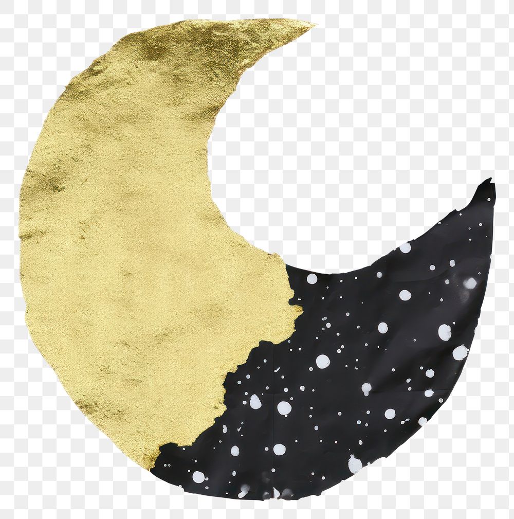 PNG  Moon ripped paper shape night white background.