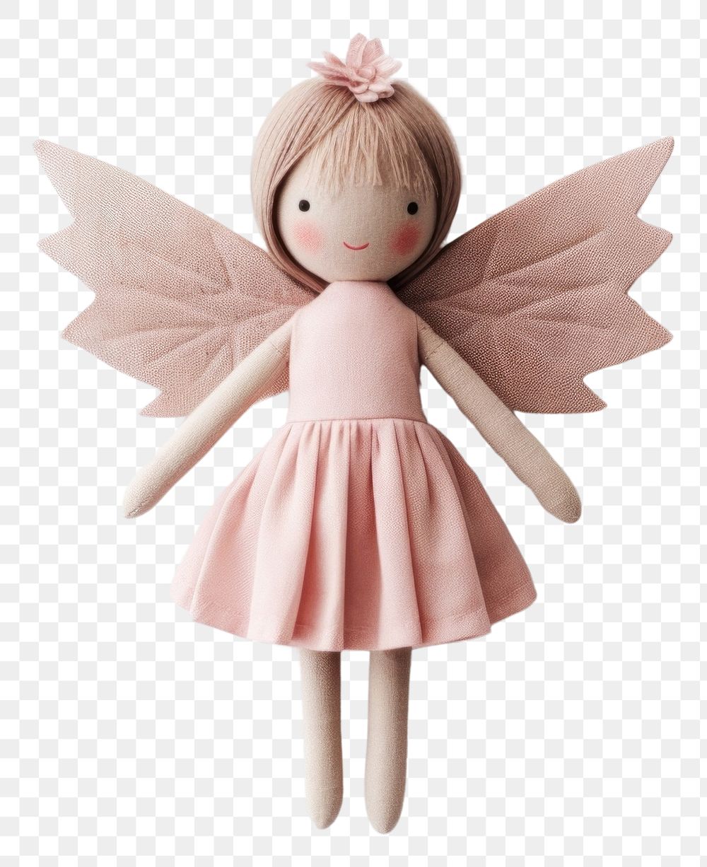 PNG  Stuffed doll fairy cute toy representation.