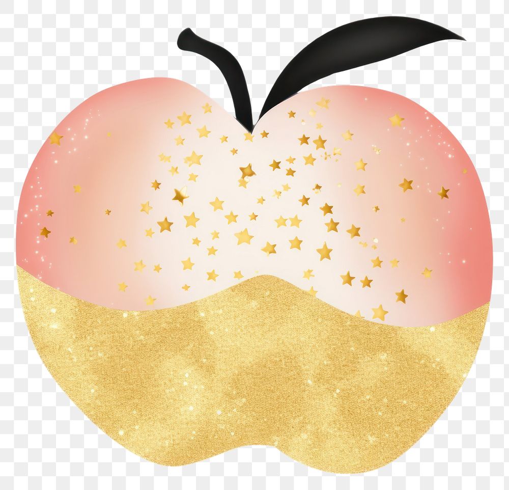 PNG  Peach shape clipart ripped paper apple white background celebration.