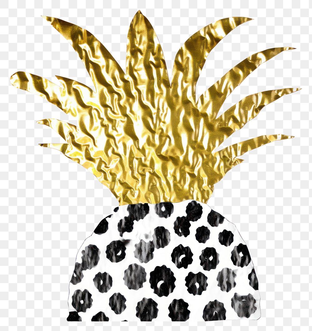 PNG  Pineapple ripped paper fruit plant food.