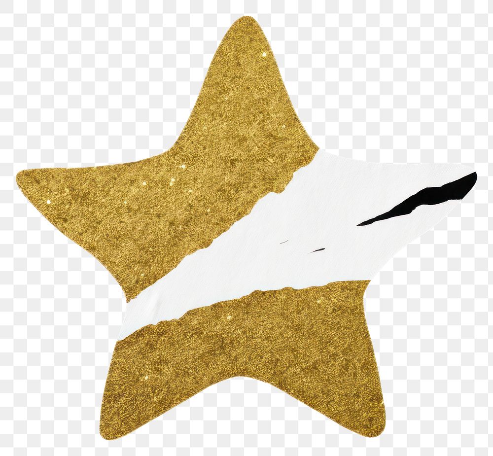 PNG  Star ripped paper animal shape white background.