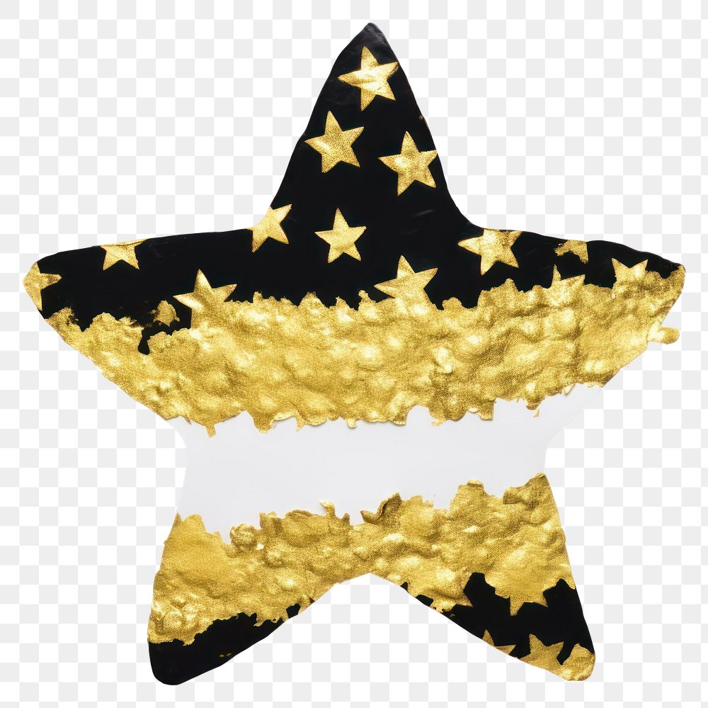 PNG  Star ripped paper shape gold white background.