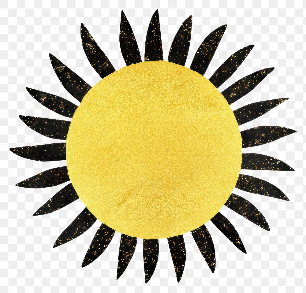 PNG  Sun shape clipart ripped paper sunflower white background asteraceae.