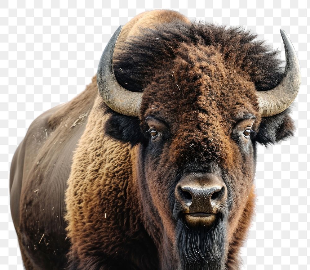 PNG  American Bison bison wildlife portrait.